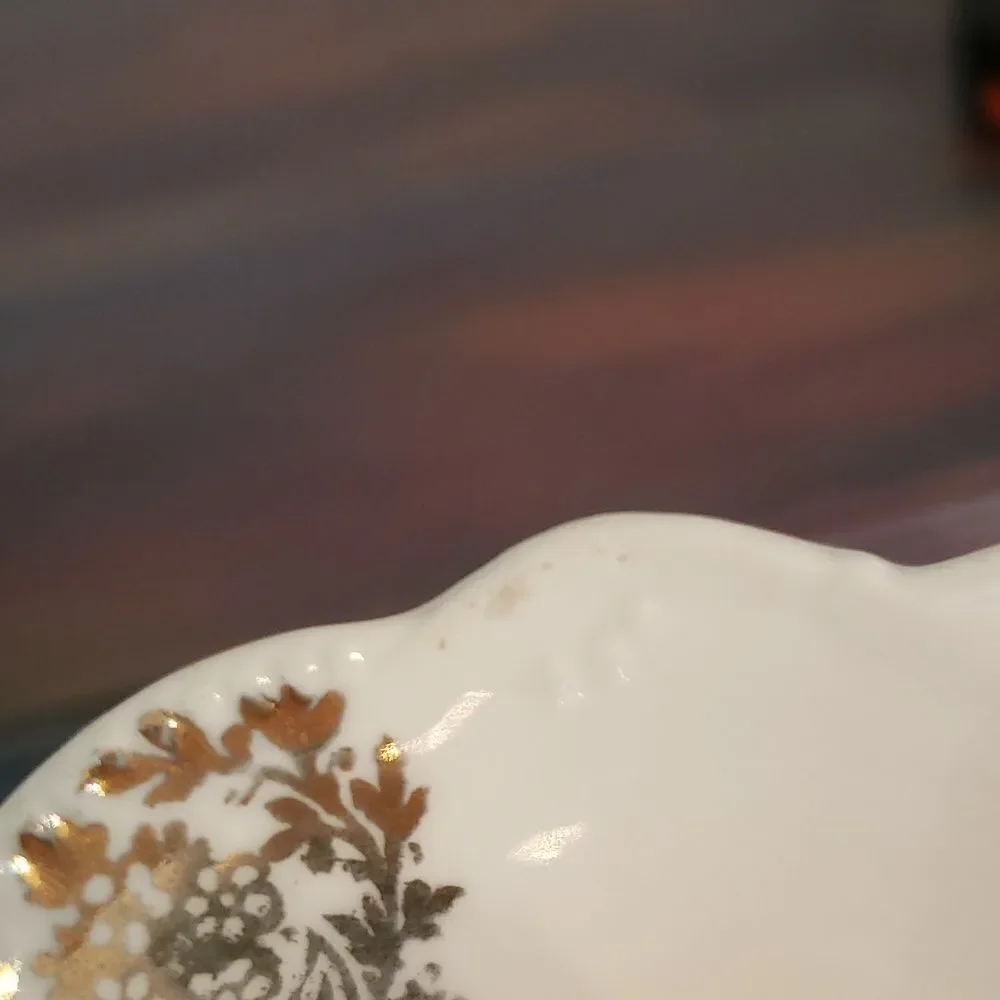 Gorgeous Handpainted Vintage Porcelain Floral Small Serving Dish Made in Germany